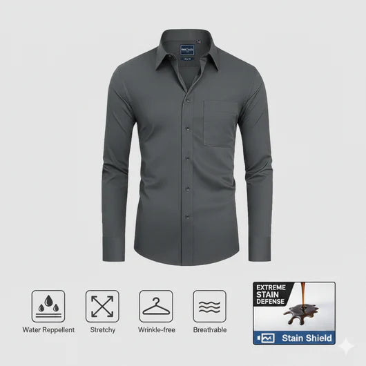 Slim Fit Men’s Stain Shield Dress Shirt