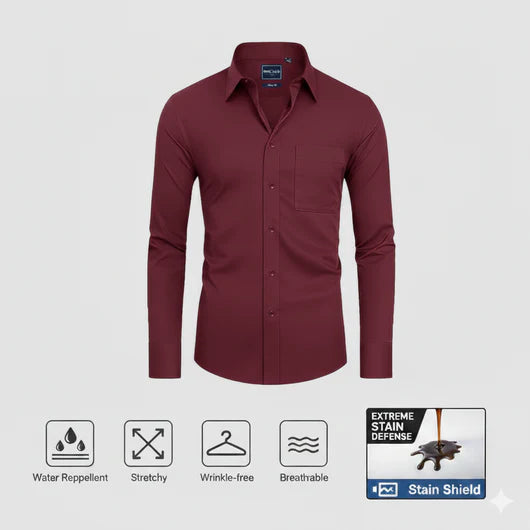 Slim Fit Men’s Stain Shield Dress Shirt