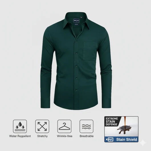 Slim Fit Men’s Stain Shield Dress Shirt