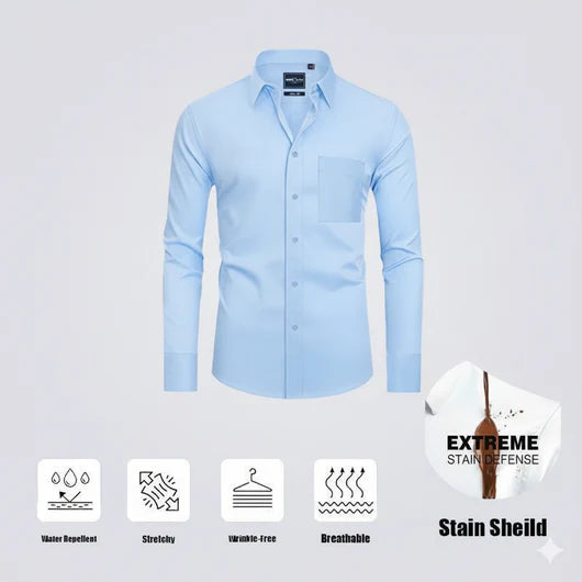 Slim Fit Men’s Stain Shield Dress Shirt