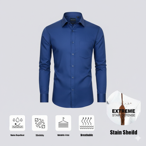 Slim Fit Men’s Stain Shield Dress Shirt